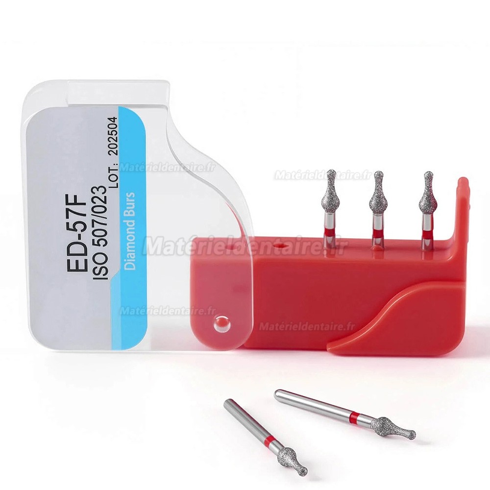 5/boîte fraises diamantées dentaires (grain fin/très fin/moyen)